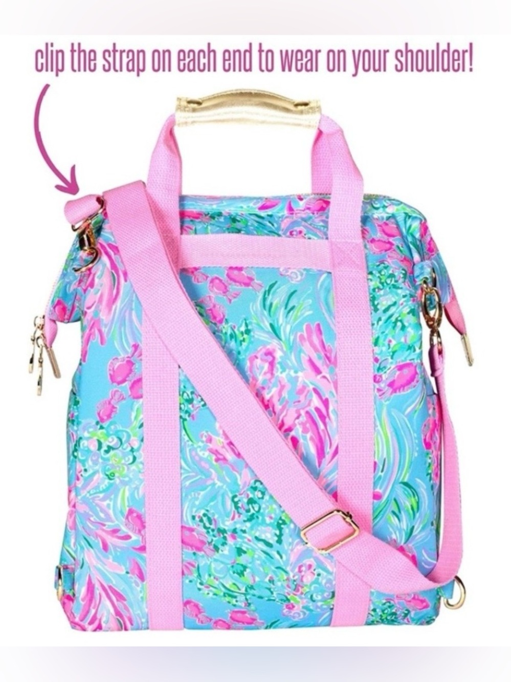 Lilly Pulitzer Insulted Backpack Cooler Tote - Picture 3 of 14
